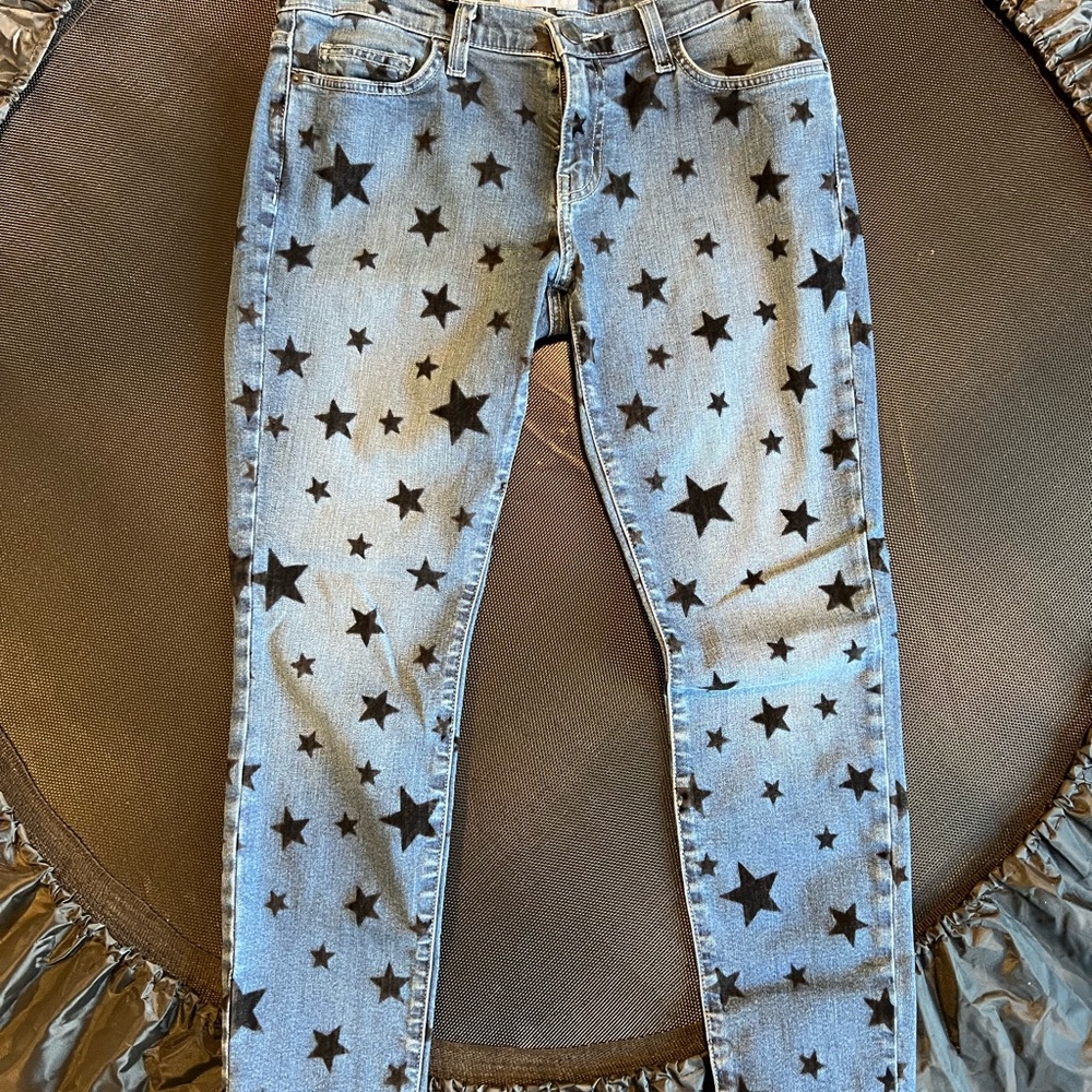 Current/Elliott Starry Black and Blue Skinny Jeans
